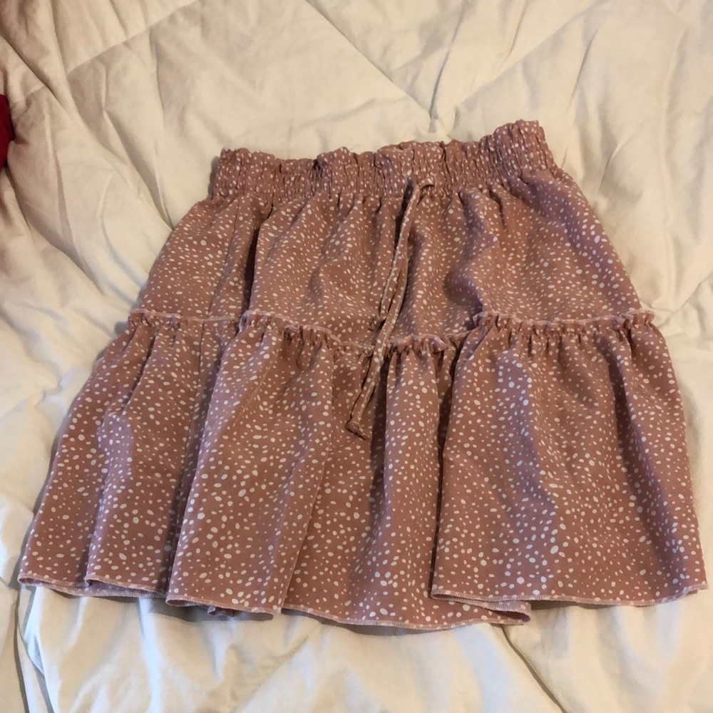 Light Pink and white polkadot skirt